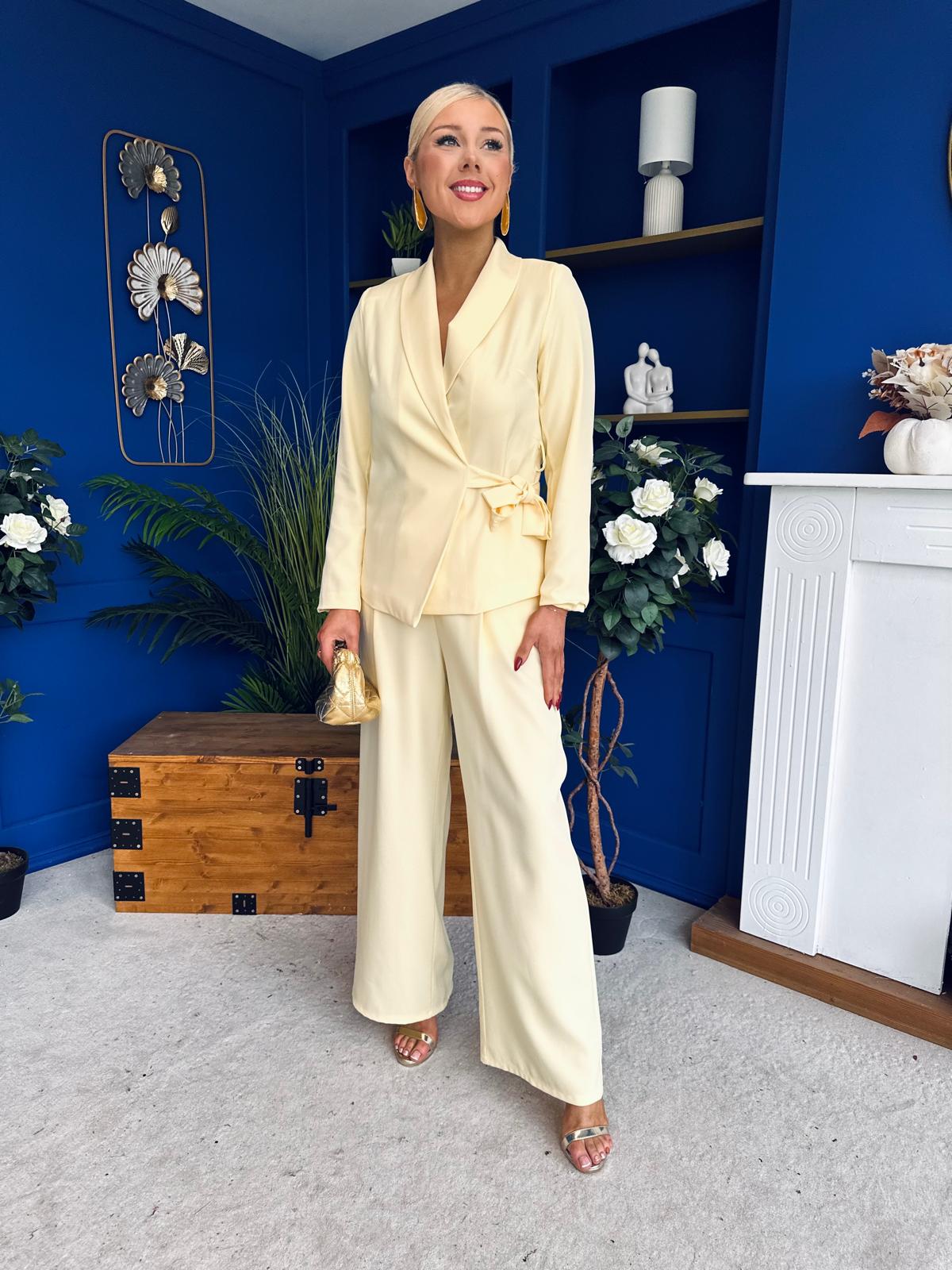 Sammy Wrap Blaser & Trouser Set Yellow Pre Order 7 Mar