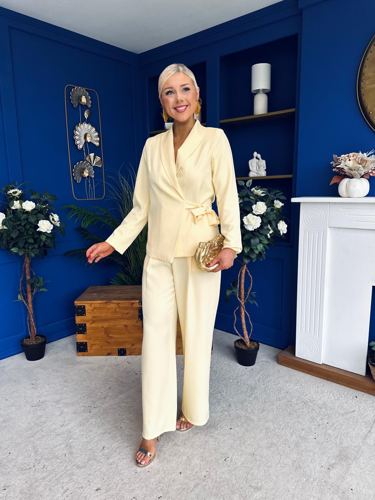 Sammy Wrap Blaser & Trouser Set Yellow Pre Order 7 Mar