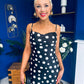 Naomi Slip Midi Dress Polka Black