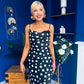 Naomi Slip Midi Dress Polka Black
