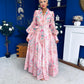 Evelyn Detailed Midi Shirt Dress Floral Pink