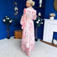 Evelyn Detailed Midi Shirt Dress Floral Pink