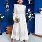 Melani Lace Detail Maxi Dress Beige
