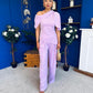 Isabella Detailed Top And Trouser Set Lilac