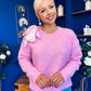 Claire Bow Detailed Jumper Pwr Pink