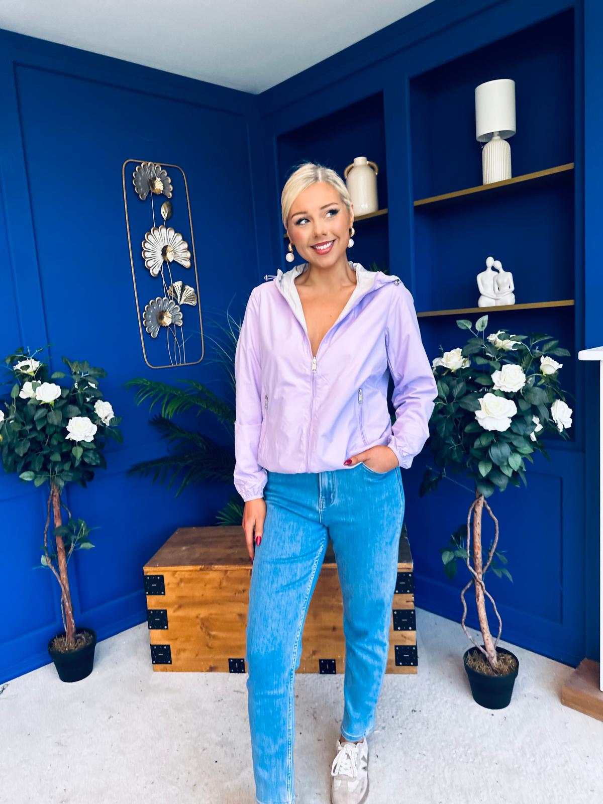 Sophia Hooded Windbreaker Lilac