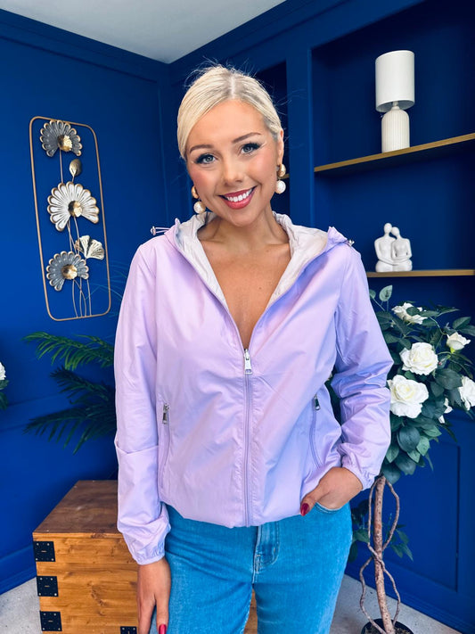 Sophia Hooded Windbreaker Lilac