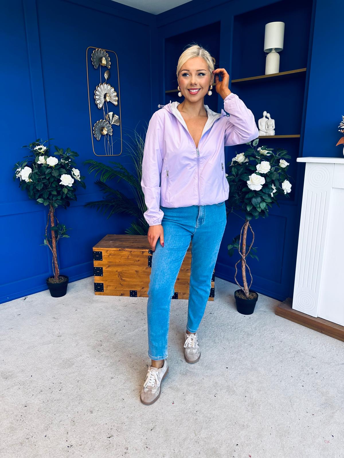 Sophia Hooded Windbreaker Lilac