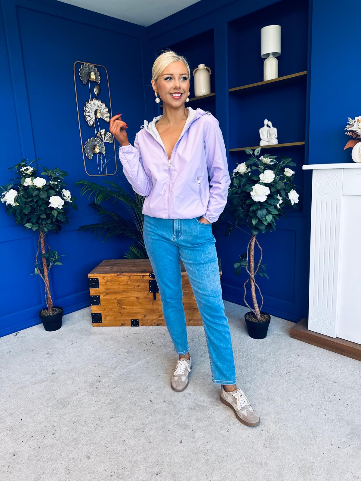 Sophia Hooded Windbreaker Lilac