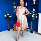 Salma Long Sleeve Midi Dress Print
