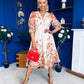 Salma Long Sleeve Midi Dress Print