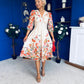 Salma Long Sleeve Midi Dress Print