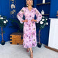 Blaithin Pleated Midi Dress Floral Lilac