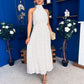 Lori Halterneck Maxi Dress Polka Cream