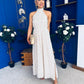 Lori Halterneck Maxi Dress Polka Cream