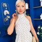 Lori Halterneck Maxi Dress Polka Cream