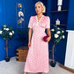Cheryl Lace Detail Satin Dress Pink