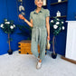 Marissa Short Sleeve Denim Jumpsuit Khaki PRE ORDER Arriving 11 March