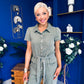 Marissa Short Sleeve Denim Jumpsuit Khaki PRE ORDER Arriving 11 March