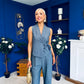 Janis Wrap Waistcoat & Trouser Set Blue