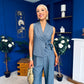 Janis Wrap Waistcoat & Trouser Set Blue
