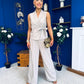 Janis Wrap Waistcoat & Trouser Set Stone
