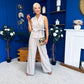 Janis Wrap Waistcoat & Trouser Set Stone