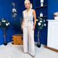 Janis Wrap Waistcoat & Trouser Set Stone