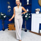 Janis Wrap Waistcoat & Trouser Set Stone