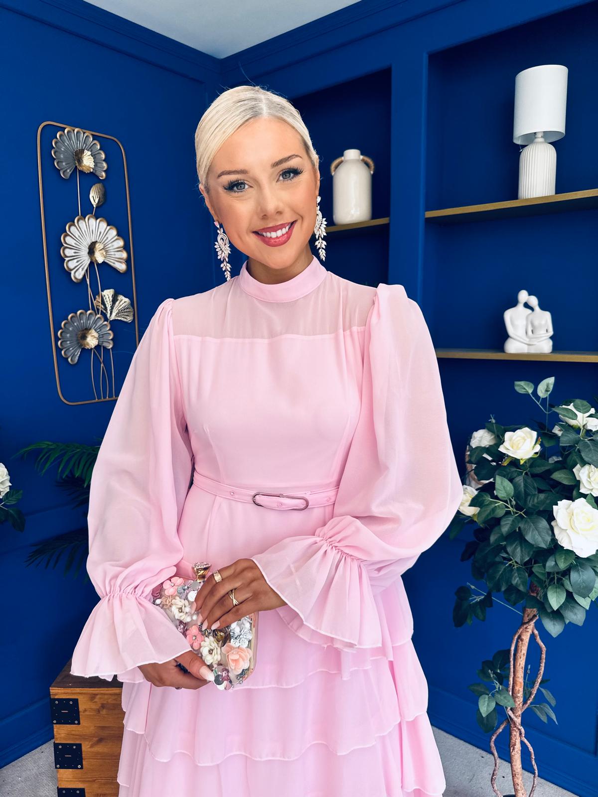 Rosie Layered Occasion Dress Pink