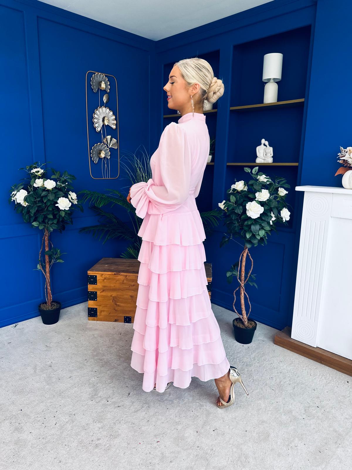 Rosie Layered Occasion Dress Pink