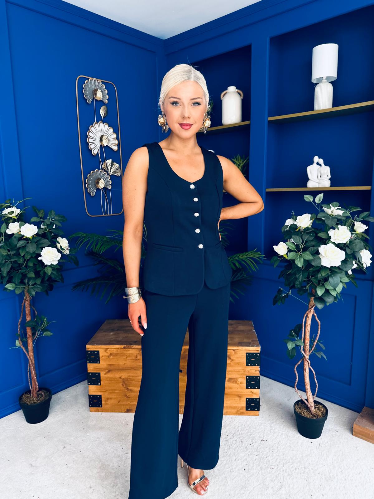 Quinn Waistcoat & Tailored Trouser Set Navy