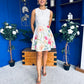 Tabea Belted Mini Dress Floral Cream