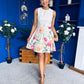 Tabea Belted Mini Dress Floral Cream