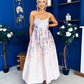 Jen Strappy Occasion Dress Floral Ivory