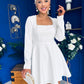 Kathryn Square Neck Mini Dress White