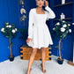 Kathryn Square Neck Mini Dress White