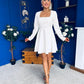 Kathryn Square Neck Mini Dress White
