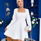 Kathryn Square Neck Mini Dress White