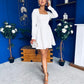 Kathryn Square Neck Mini Dress White