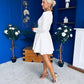 Kathryn Square Neck Mini Dress White