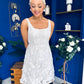 Celeste 3D Floral Square Neck Mini Dress Ivory