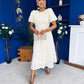Pippa 3D Floral Occasion Dress Cream