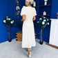 Pippa 3D Floral Occasion Dress Cream
