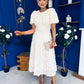 Pippa 3D Floral Occasion Dress Cream