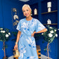 Molly Detailed Midi Dress Floral Blue