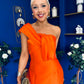 Sofia One Shoulder Occasion Dress Amber