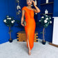 Sofia One Shoulder Occasion Dress Amber