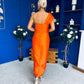 Sofia One Shoulder Occasion Dress Amber