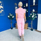 Marissa Short Sleeve Denim Jumpsuit Pwr Pink PRE ORDER Arriving 18 March